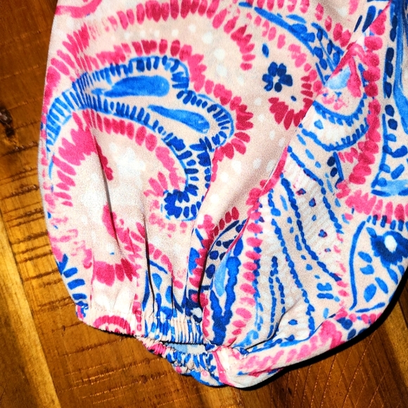** 2/$15 ** Eight Sixty Boho Paisley v-neck balloon sleeve blouse - Picture 4 of 6